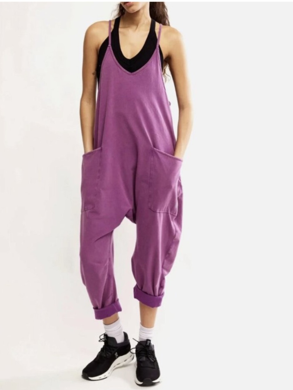 Free People FP Movement Hot Shot jumpsuit Onesie purple mulberry Medium